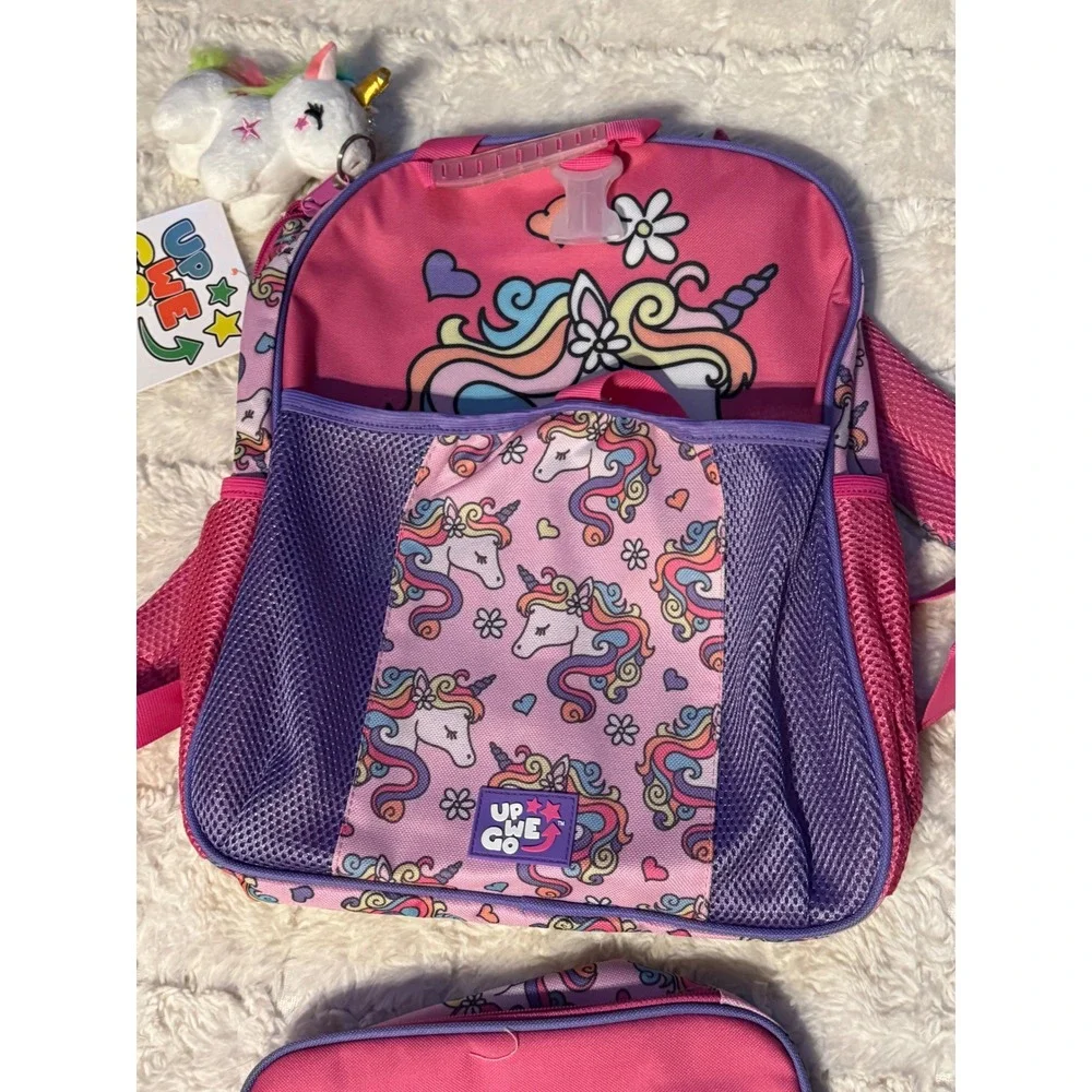 Up We Go Pink Unicorn Backpack and Lunch‎ Bag Set Kids Imagination Education